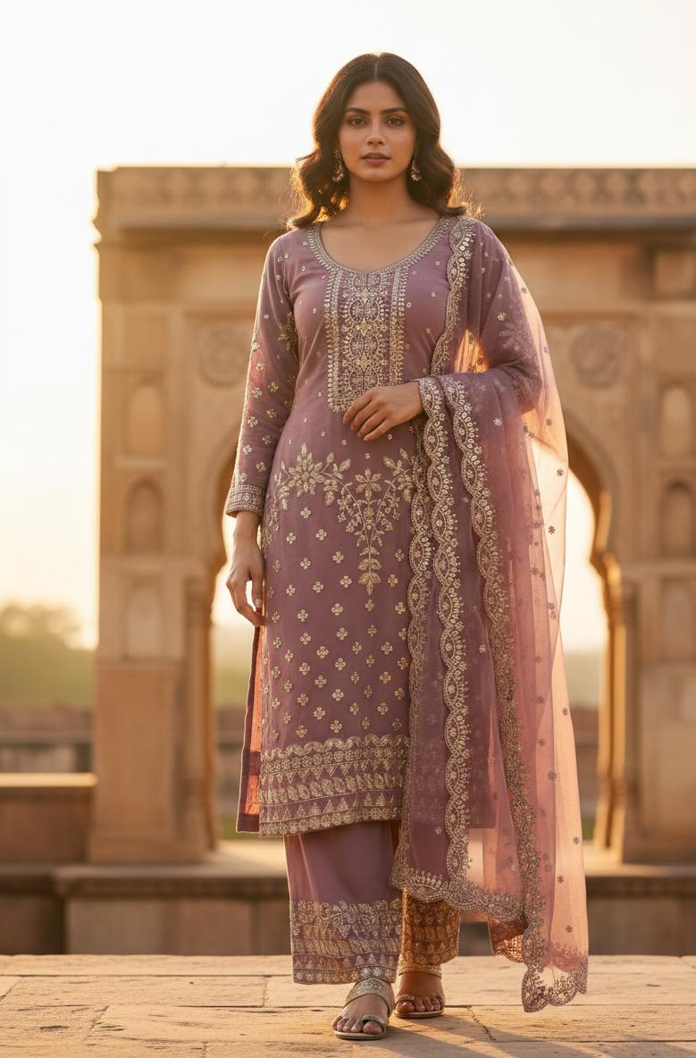 SIGNATURE DESIGNER FAUX GEORGETTE SET