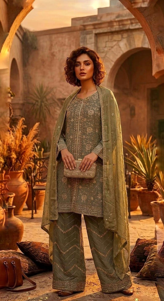 ROYAL ELEGANCE HEAVY ZARKAN STONE GARARA SET