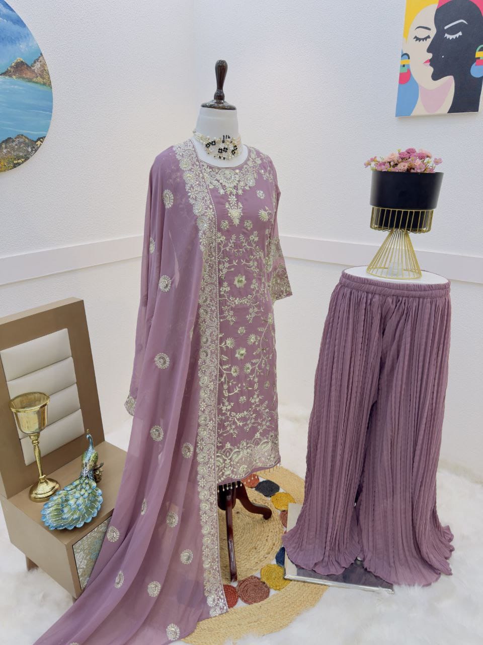 PASTEL GHARARA DESI WEAR
