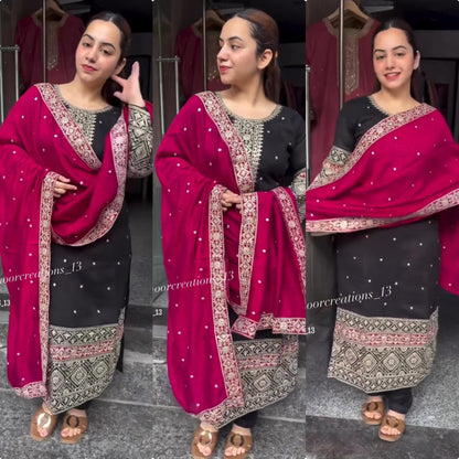 VICHITRA SILK  HEAVY COUTURE CHARM