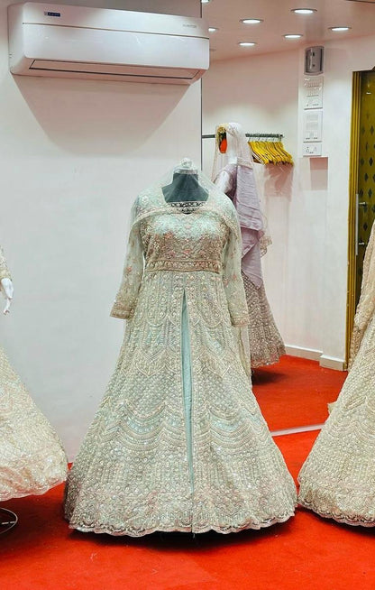 DESIVOGUERS SPECIAL ANARKALI STYLE BRIDAL PREMIUM FROCK