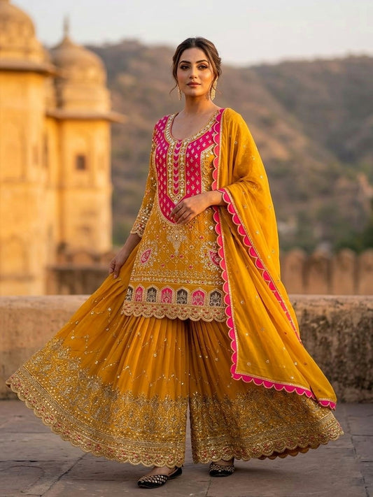 HALDI AND MEHENDI SHARARA LUXE