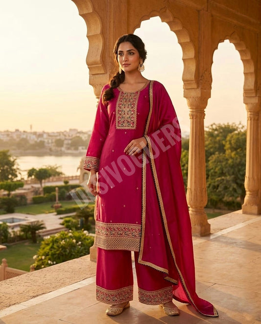 LUXURY PINK EMBROIDERED SHALWAR SUIT